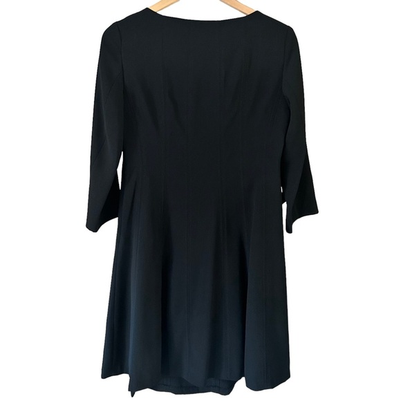 Vintage Nygard Collection Black 3/4 Sleeve Petite Women's Sheath Dress Size 8 - Picture 13 of 14